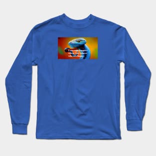 Happiness mantra with artistic snake, coloful design Long Sleeve T-Shirt